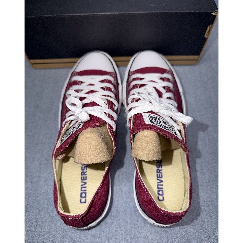 Converse Shoes Womens 8 M 6 Maroon Chuck Taylor All Star Canvas Low Top Sneakers - Picture 7 of 10